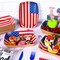 Patriotic Paper Food Tray Red Blue White Stars Stripes Paper Food Boats 4th of July Party Favors